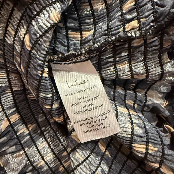 Lulus Polka Dot Sweetheart Neckline Lantern Sleeve Smocked Top - Picture 9 of 9